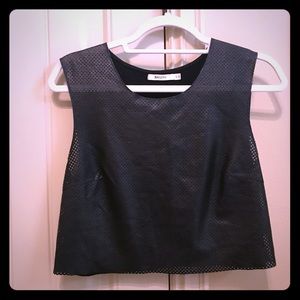 Bailey 44 vegan leather crop top, size M